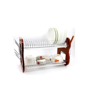 Wood Dish Drainer 2 Layers 22inches
