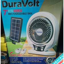 duravolt solar table fan 7" 3in1